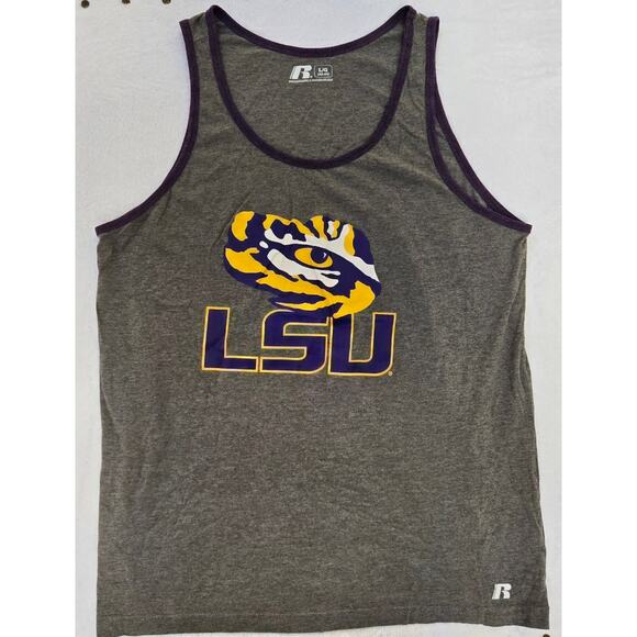 Russell Athletic LSU Tank Top | Men's L (42-44) | Tigers | Heather Gray - Picture 1 of 7